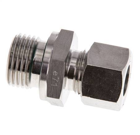 G 1/2'' Außengewinde x 12L Gerader Schneidring aus Edelstahl mit FKM-Dichtung 315 Bar DIN 2353