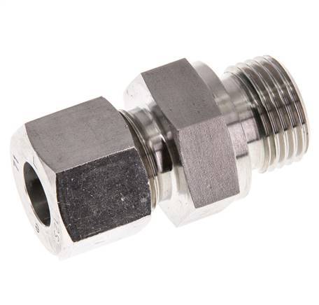 G 1/2'' Außengewinde x 12S Gerader Schneidring aus Edelstahl mit FKM-Dichtung 630 bar DIN 2353