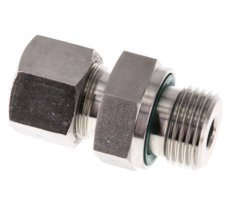 G 1/2'' Außengewinde x 12S Gerader Schneidring aus Edelstahl mit FKM-Dichtung 630 bar DIN 2353