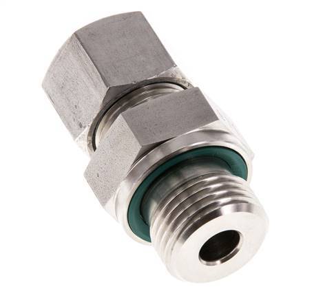 G 1/2'' Außengewinde x 12S Gerader Schneidring aus Edelstahl mit FKM-Dichtung 630 bar DIN 2353