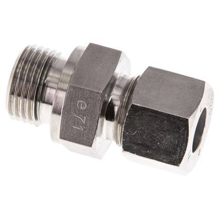 G 1/2'' Außengewinde x 12S Gerader Schneidring aus Edelstahl mit FKM-Dichtung 630 bar DIN 2353