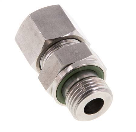 G 1/2'' Außengewinde x 14S Gerader Schneidring aus Edelstahl mit FKM-Dichtung 630 bar DIN 2353