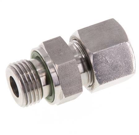 G 1/2'' Außengewinde x 14S Gerader Schneidring aus Edelstahl mit FKM-Dichtung 630 bar DIN 2353