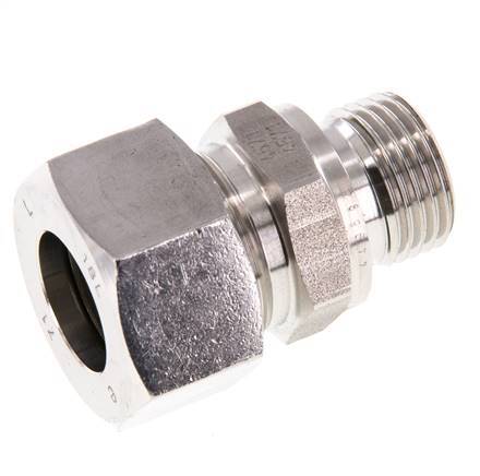 G 1/2'' Außengewinde x 18L Gerader Schneidring aus Edelstahl mit FKM-Dichtung 315 Bar DIN 2353