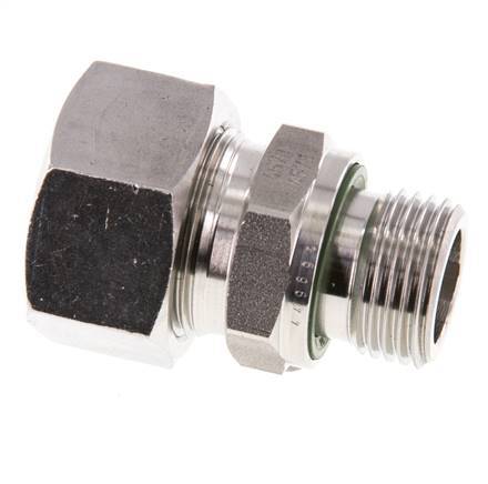 G 1/2'' Außengewinde x 18L Gerader Schneidring aus Edelstahl mit FKM-Dichtung 315 Bar DIN 2353