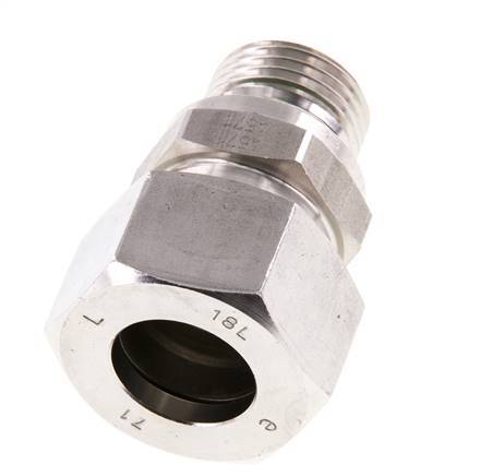 G 1/2'' Außengewinde x 18L Gerader Schneidring aus Edelstahl mit FKM-Dichtung 315 Bar DIN 2353