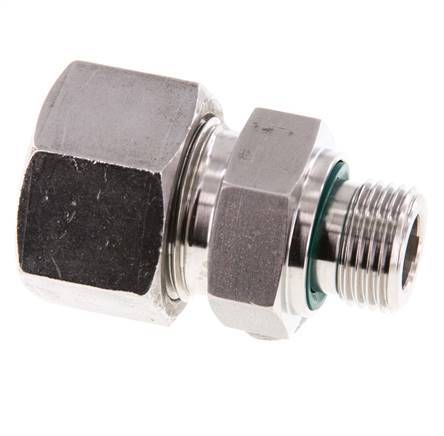 G 1/2'' Außengewinde x 20S Gerader Schneidring aus Edelstahl mit FKM-Dichtung 400 bar DIN 2353