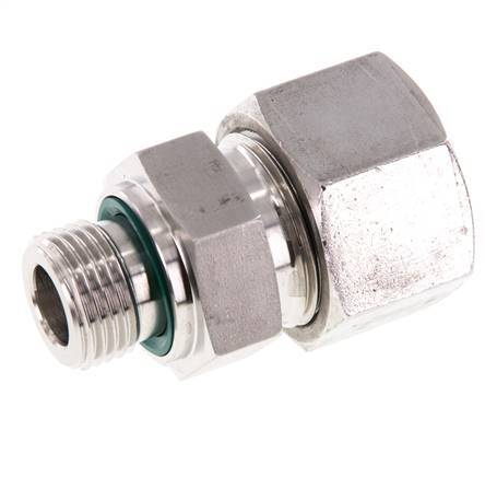 G 1/2'' Außengewinde x 20S Gerader Schneidring aus Edelstahl mit FKM-Dichtung 400 bar DIN 2353