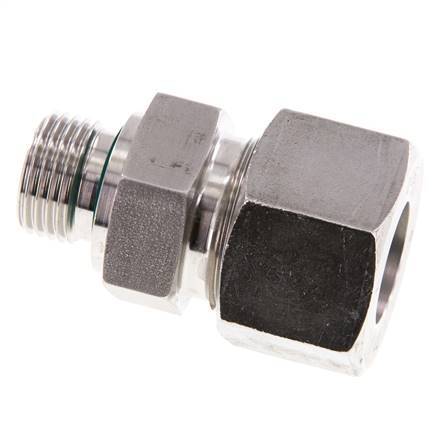 G 1/2'' Außengewinde x 20S Gerader Schneidring aus Edelstahl mit FKM-Dichtung 400 bar DIN 2353