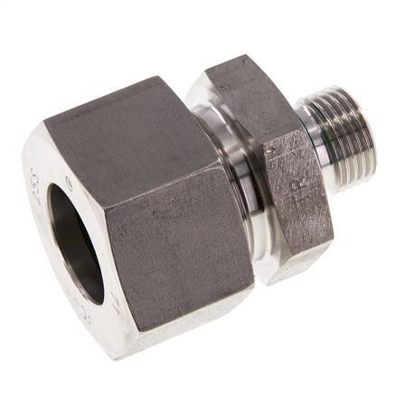 G 1/2'' Außengewinde x 25S Gerader Schneidring aus Edelstahl mit FKM-Dichtung 400 bar DIN 2353