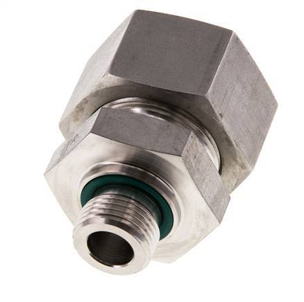 G 1/2'' Außengewinde x 25S Gerader Schneidring aus Edelstahl mit FKM-Dichtung 400 bar DIN 2353