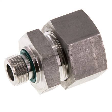 G 1/2'' Außengewinde x 25S Gerader Schneidring aus Edelstahl mit FKM-Dichtung 400 bar DIN 2353