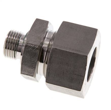 G 1/2'' Außengewinde x 25S Gerader Schneidring aus Edelstahl mit FKM-Dichtung 400 bar DIN 2353