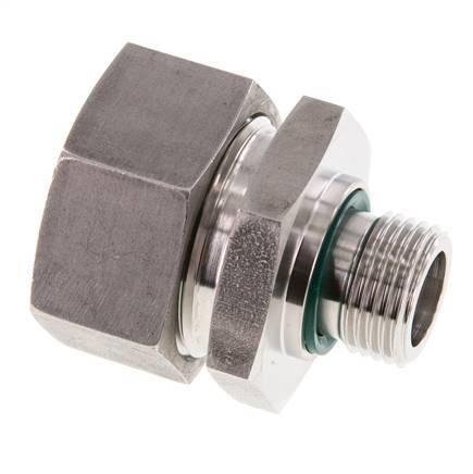 G 1/2'' Außengewinde x 28L Gerader Schneidring aus Edelstahl mit FKM-Dichtung 160 bar DIN 2353