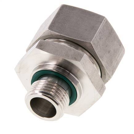 G 1/2'' Außengewinde x 28L Gerader Schneidring aus Edelstahl mit FKM-Dichtung 160 bar DIN 2353
