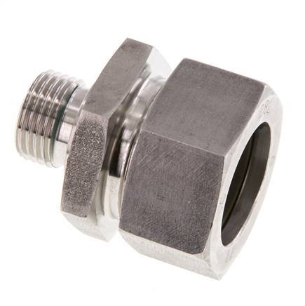 G 1/2'' Außengewinde x 28L Gerader Schneidring aus Edelstahl mit FKM-Dichtung 160 bar DIN 2353