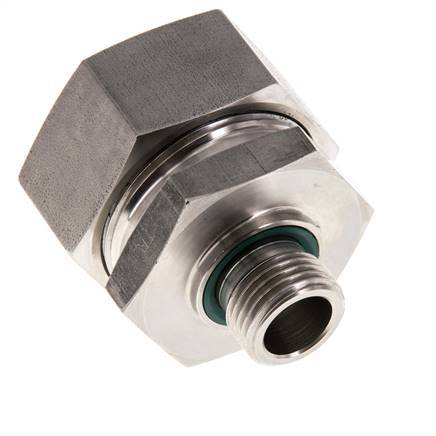 G 1/2'' Außengewinde x 35L Gerader Schneidring aus Edelstahl mit FKM-Dichtung 160 bar DIN 2353