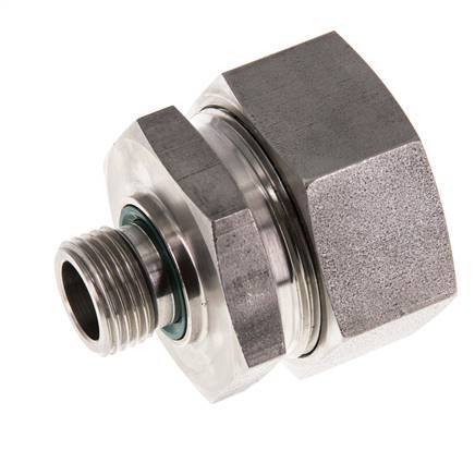 G 1/2'' Außengewinde x 35L Gerader Schneidring aus Edelstahl mit FKM-Dichtung 160 bar DIN 2353