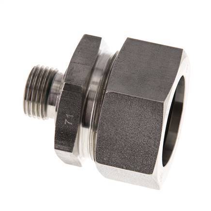 G 1/2'' Außengewinde x 35L Gerader Schneidring aus Edelstahl mit FKM-Dichtung 160 bar DIN 2353