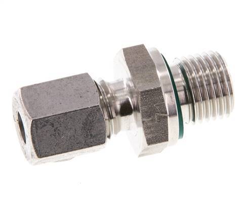 G 1/4'' Außengewinde x 6L Gerader Schneidring aus Edelstahl mit FKM-Dichtung 315 Bar DIN 2353