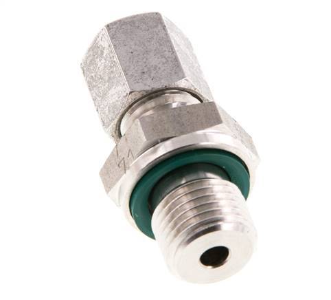 G 1/4'' Außengewinde x 6L Gerader Schneidring aus Edelstahl mit FKM-Dichtung 315 Bar DIN 2353