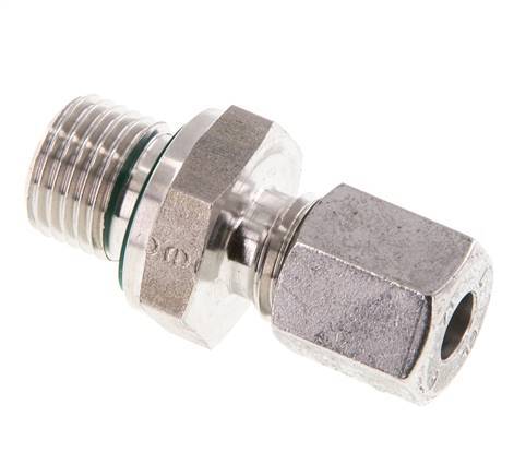 G 1/4'' Außengewinde x 6L Gerader Schneidring aus Edelstahl mit FKM-Dichtung 315 Bar DIN 2353