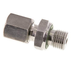 G 1/4'' Außengewinde x 6S Gerader Schneidring aus Edelstahl mit FKM-Dichtung 630 bar DIN 2353