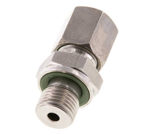 G 1/4'' Außengewinde x 6S Gerader Schneidring aus Edelstahl mit FKM-Dichtung 630 bar DIN 2353