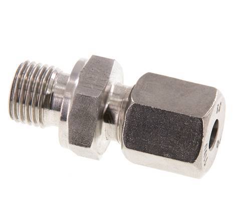 G 1/4'' Außengewinde x 6S Gerader Schneidring aus Edelstahl mit FKM-Dichtung 630 bar DIN 2353