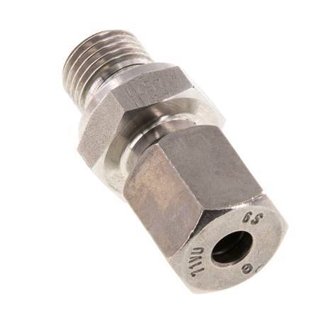 G 1/4'' Außengewinde x 6S Gerader Schneidring aus Edelstahl mit FKM-Dichtung 630 bar DIN 2353