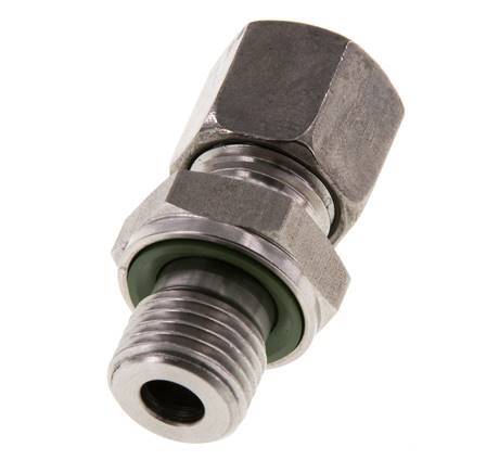 G 1/4'' Außengewinde x 8L Gerader Schneidring aus Edelstahl mit FKM-Dichtung 315 Bar DIN 2353
