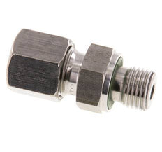 G 1/4'' Außengewinde x 8S Gerader Schneidring aus Edelstahl mit FKM-Dichtung 630 bar DIN 2353