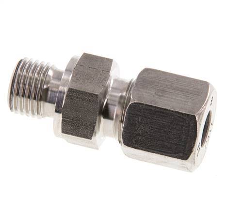 G 1/4'' Außengewinde x 8S Gerader Schneidring aus Edelstahl mit FKM-Dichtung 630 bar DIN 2353