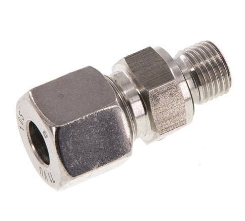 G 1/4'' Außengewinde x 10S Gerader Schneidring aus Edelstahl mit FKM-Dichtung 630 bar DIN 2353