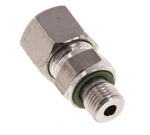 G 1/4'' Außengewinde x 10S Gerader Schneidring aus Edelstahl mit FKM-Dichtung 630 bar DIN 2353