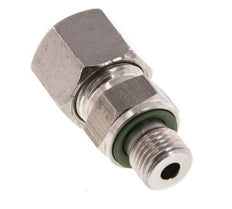 G 1/4'' Außengewinde x 10S Gerader Schneidring aus Edelstahl mit FKM-Dichtung 630 bar DIN 2353