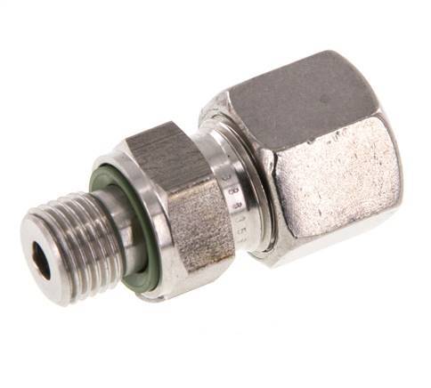 G 1/4'' Außengewinde x 10S Gerader Schneidring aus Edelstahl mit FKM-Dichtung 630 bar DIN 2353