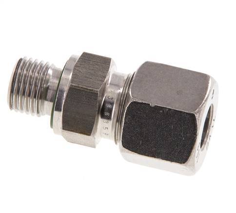 G 1/4'' Außengewinde x 10S Gerader Schneidring aus Edelstahl mit FKM-Dichtung 630 bar DIN 2353