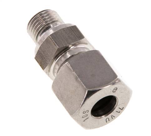 G 1/4'' Außengewinde x 10S Gerader Schneidring aus Edelstahl mit FKM-Dichtung 630 bar DIN 2353