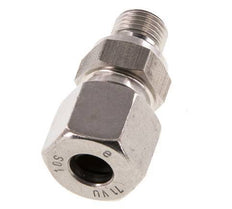 G 1/4'' Außengewinde x 10S Gerader Schneidring aus Edelstahl mit FKM-Dichtung 630 bar DIN 2353