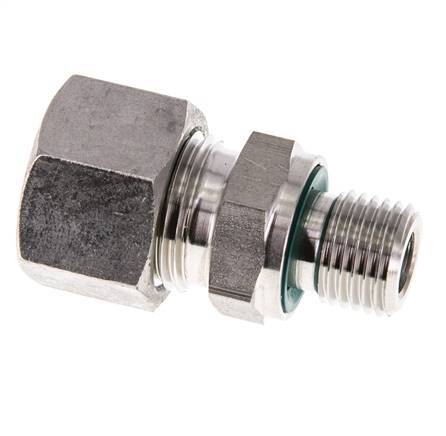 G 1/4'' Außengewinde x 12L Gerader Schneidring aus Edelstahl mit FKM-Dichtung 315 Bar DIN 2353