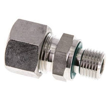 G 1/4'' Außengewinde x 12L Gerader Schneidring aus Edelstahl mit FKM-Dichtung 315 Bar DIN 2353