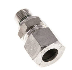 G 1/4'' Außengewinde x 12L Gerader Schneidring aus Edelstahl mit FKM-Dichtung 315 Bar DIN 2353