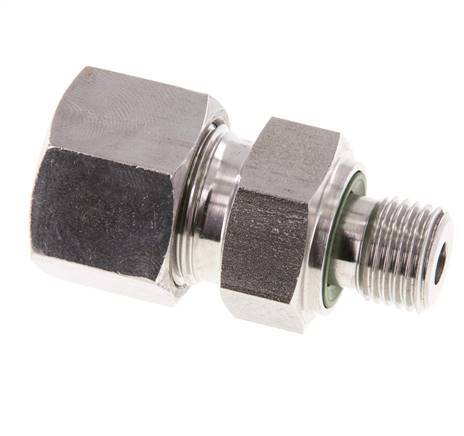 G 1/4'' Außengewinde x 12S Gerader Schneidring aus Edelstahl mit FKM-Dichtung 630 bar DIN 2353