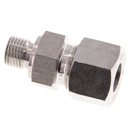 G 1/4'' Außengewinde x 12S Gerader Schneidring aus Edelstahl mit FKM-Dichtung 630 bar DIN 2353