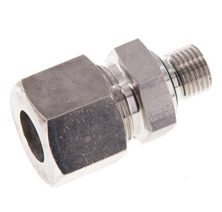 G 1/4'' Außengewinde x 14S Gerader Schneidring aus Edelstahl mit FKM-Dichtung 630 bar DIN 2353