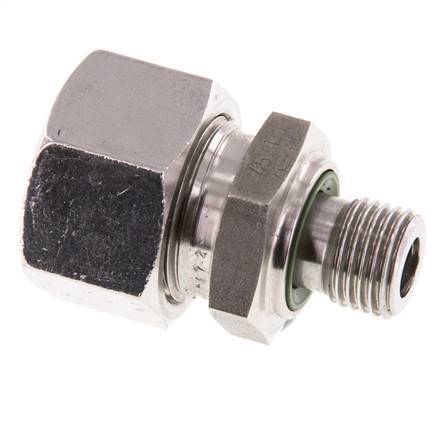 G 1/4'' Außengewinde x 15L Gerader Schneidring aus Edelstahl mit FKM-Dichtung 315 Bar DIN 2353