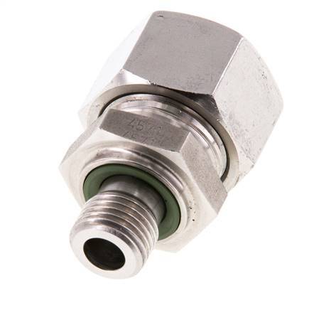 G 1/4'' Außengewinde x 15L Gerader Schneidring aus Edelstahl mit FKM-Dichtung 315 Bar DIN 2353