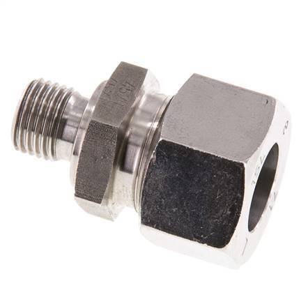 G 1/4'' Außengewinde x 15L Gerader Schneidring aus Edelstahl mit FKM-Dichtung 315 Bar DIN 2353