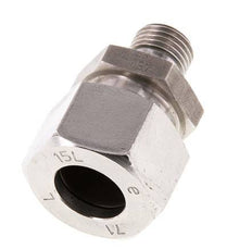 G 1/4'' Außengewinde x 15L Gerader Schneidring aus Edelstahl mit FKM-Dichtung 315 Bar DIN 2353